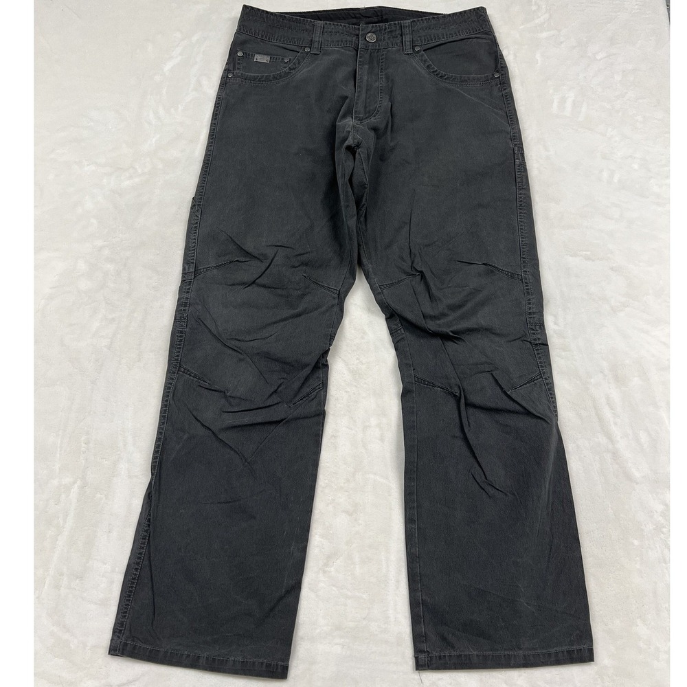 Kuhl Rydr Pants Mens 33x30 Grey Articulated Knee Heavyweight Cotton Twill